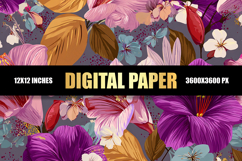 Floral Digital Paper Product Image 1
