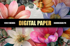 Floral Digital Paper Product Image 1