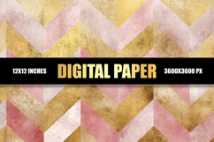 Old Pink and Gold Digital Paper Product Image 1