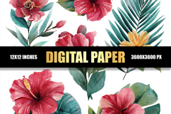 Floral Digital Paper Product Image 1