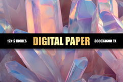 Pink Crystal Digital Paper Product Image 1