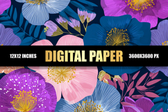 Floral Digital Paper Product Image 1