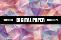 Crystal Geometric Shapes Digital Paper Product Image 1