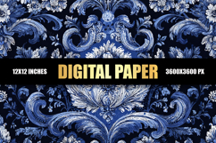 Floral Digital Paper Product Image 1