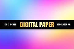 Pink and Blue Gradient Digital Paper Product Image 1