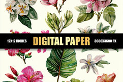 Floral Digital Paper Product Image 1