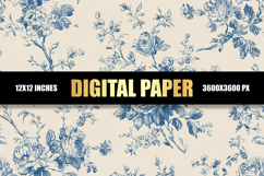 Floral Digital Paper Product Image 1