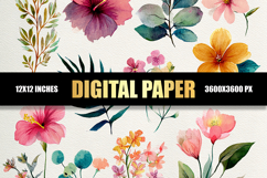 Floral Digital Paper Product Image 1