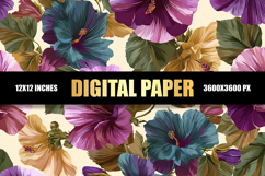 Colorful Floral Digital Paper Product Image 1