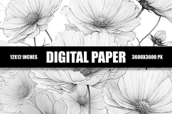 Floral Digital Paper Product Image 1