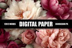 Floral Digital Paper Product Image 1