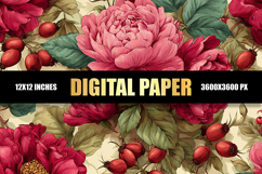 Floral Digital Paper Product Image 1