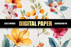 Floral Digital Paper Product Image 1