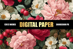 Floral Digital Paper Product Image 1