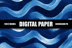 Blue Brush Strokes Digital Paper Product Image 1