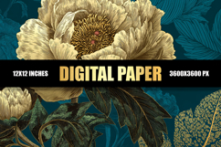 Texture Floral Digital Paper Product Image 1