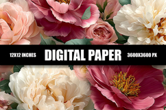Floral Digital Paper Product Image 1