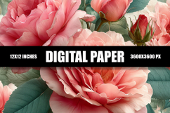 Floral Digital Paper Product Image 1