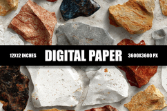 Multicolor Stones Digital Paper Product Image 1