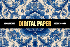 Floral Digital Paper Product Image 1