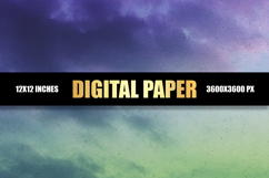 Green And Purple Clouds Digital Paper Product Image 1