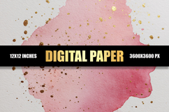 Pink Watercolor Digital Paper Product Image 1