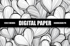 Outline Hearts Digital Paper Product Image 1
