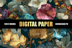 Floral Digital Paper Product Image 1