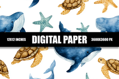 Sea Animal Digital Paper Product Image 1