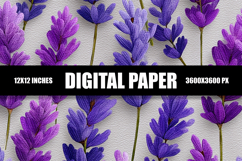 Felt Lavender Digital Paper Product Image 1