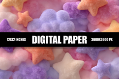Clouds And Stars Digital Paper Product Image 1