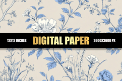 Floral Digital Paper Product Image 1
