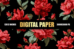 Floral Digital Paper Product Image 1