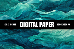 Green Sea Digital Paper Product Image 1