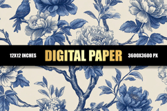 Floral Digital Paper Product Image 1
