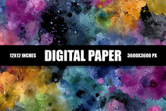 Colorful Stains Digital Paper Product Image 1