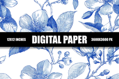 Floral Digital Paper Product Image 1