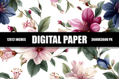 Floral Digital Paper Product Image 1