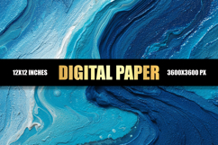 Blue Liquid Digital Paper Product Image 1