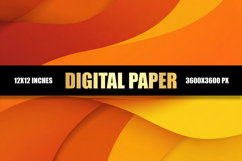 Orange Yellow Abstract Digital Paper Product Image 1