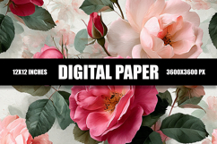 Floral Digital Paper Product Image 1