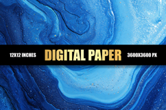 Blue Liquid Digital Paper Product Image 1