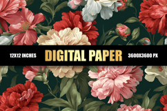 Floral Digital Paper Product Image 1