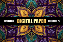 Colorful Flower Digital Paper Product Image 1