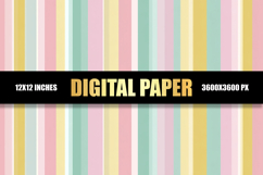 Colorful Strips Digital Paper Product Image 1
