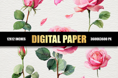 Floral Digital Paper Product Image 1