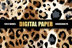 Leopard Pattern Digital Paper Product Image 1