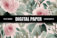 Floral Digital Paper Product Image 1