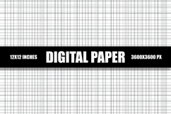 Black Line Abstract Pattern Digital Paper Product Image 1