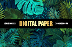 Green Leaves Digital Paper Product Image 1